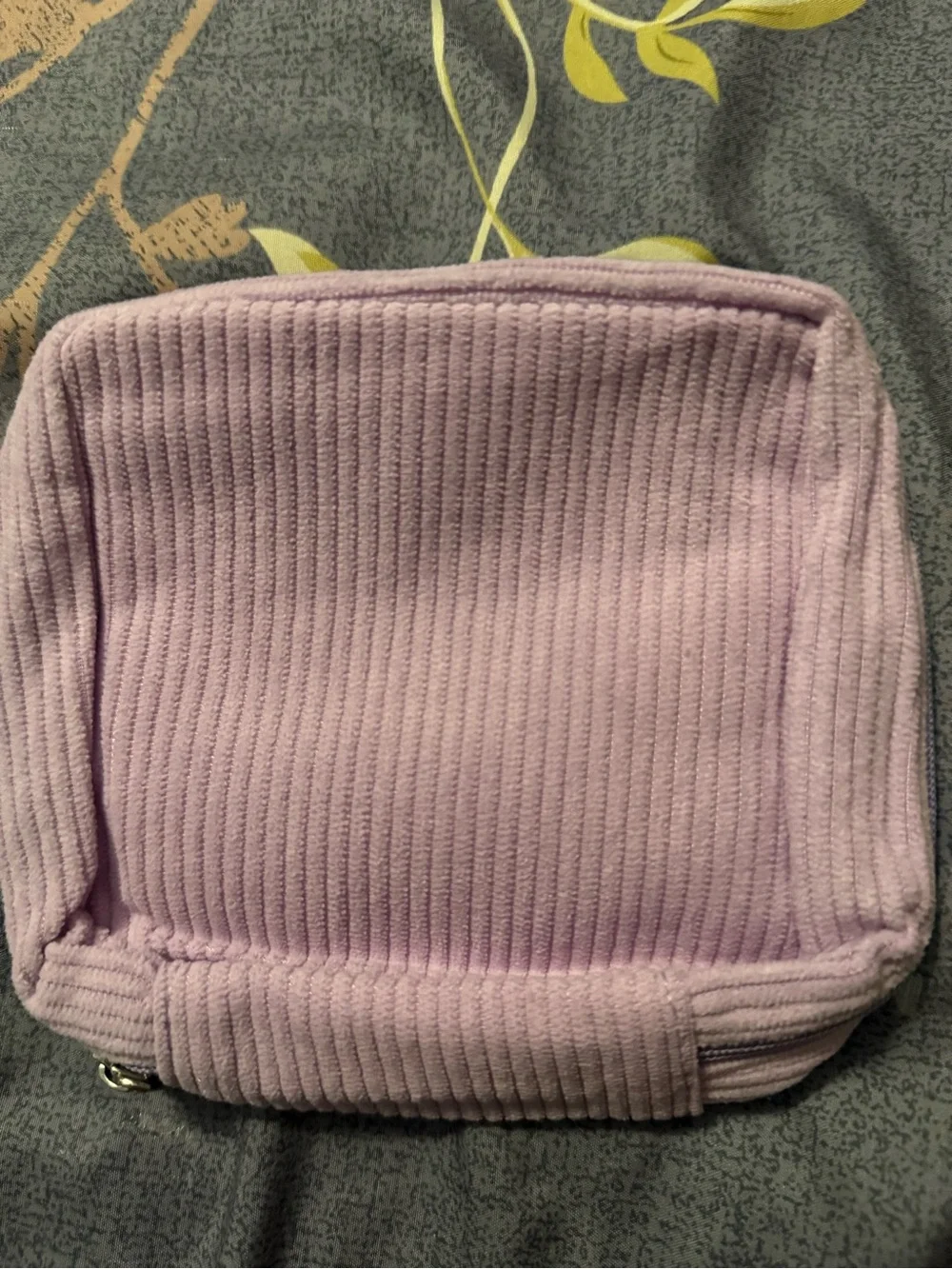 Gudetama Pink Corduroy Cosmetic Bag